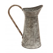 Galvanized Watering Jug With A Slender Wide Handle   556344529